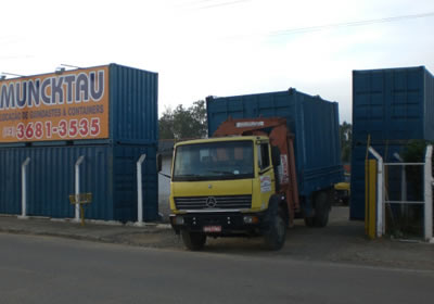 Muncktau Transporte, Guindastes e Containers - Locação e Aluguel de Container em Taubaté
